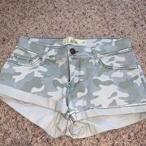 Camo jean shorts